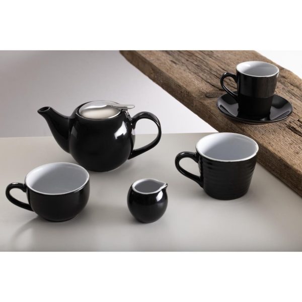 Olympia Cafe Aroma Mug Black – 340ml (Pack of 6)