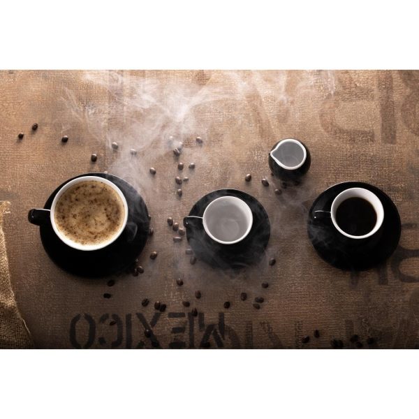 Olympia Cafe Coffee Cup Black – 230ml 8fl oz (Pack of 12)