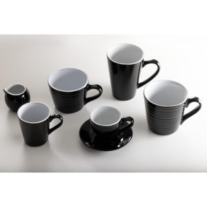 Olympia Cafe Aroma Mug Black – 230ml (Pack of 6)