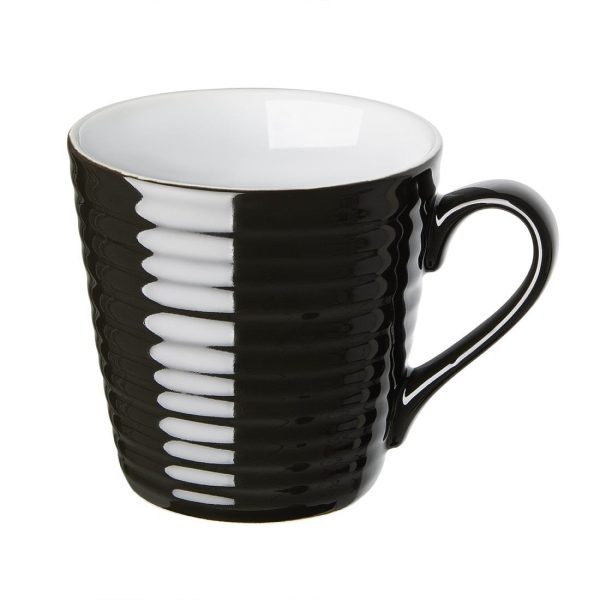 Olympia Cafe Aroma Mug Black – 340ml (Pack of 6)