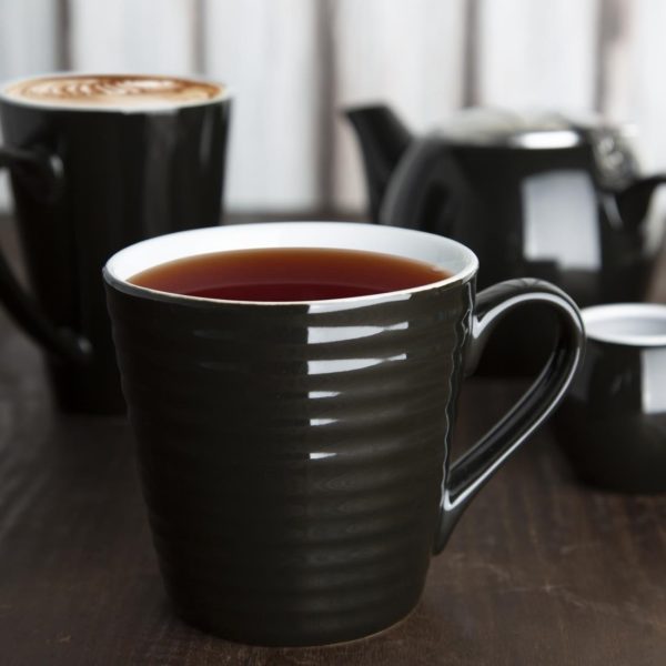 Olympia Cafe Aroma Mug Black – 340ml (Pack of 6)