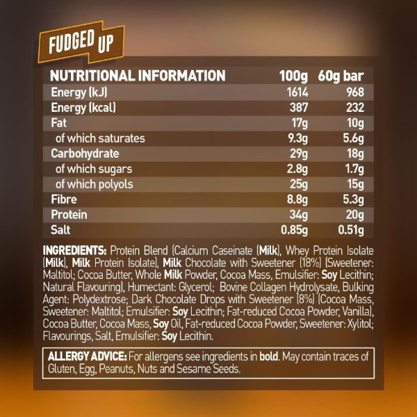 Grenade Protein Bar Fudged Up 60g (Pack of 12)