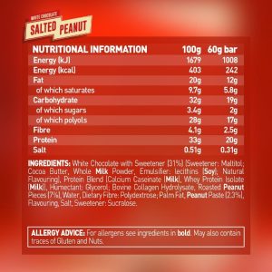 Grenade Protein Bar White Chocolate Salted Peanut 60g (Pack of 12)