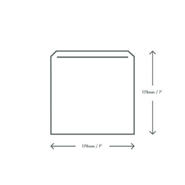 Vegware Compostable Paper Sandwich Bags Kraft – 10×10″ (Pack of 1000)