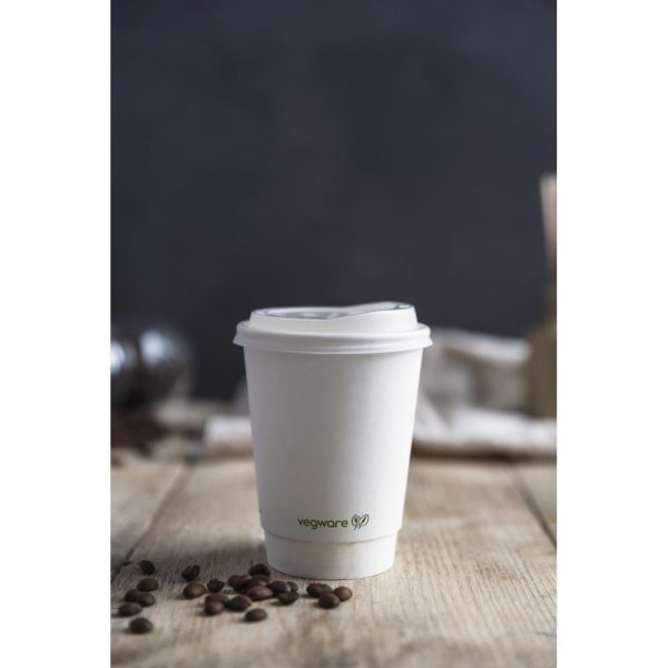 Vegware Hot Cup White Double Wall 12oz 89-Series (Pack of 500)