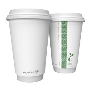 Vegware Hot Cup White Double Wall 16oz 89-Series (Pack of 400)