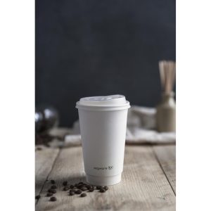 Vegware Hot Cup White Double Wall 16oz 89-Series (Pack of 400)