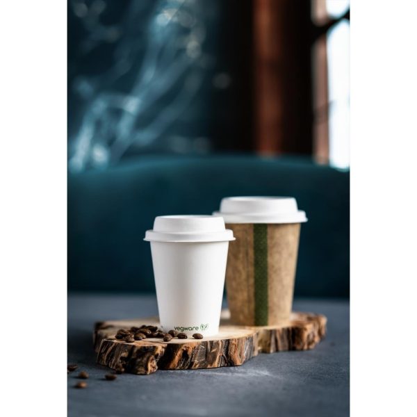Vegware Hot Cup Lid Moulded Fibre 79-Series (Pack of 1000)