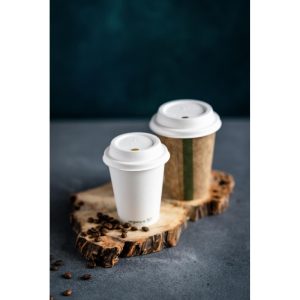 Vegware Hot Cup Lid Moulded Fibre 79-Series (Pack of 1000)