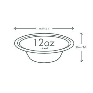 Vegware Compostable Nourish Moulded Fibre Bowl Natural 12oz/340ml (Pack of 500)