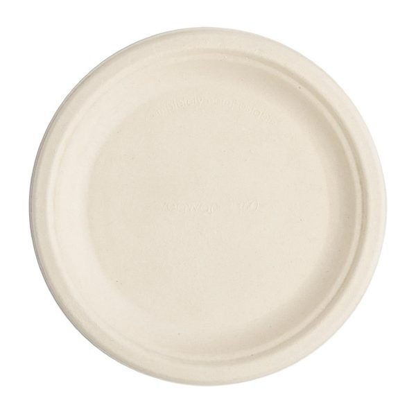 Vegware Compostable Nourish Moulded Fibre Plate Natural 7″/178mm (Pack of 500)
