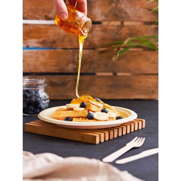 Vegware Compostable Nourish Moulded Fibre Plate Natural 9″/226mm (Pack of 500)