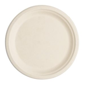 Vegware Compostable Nourish Moulded Fibre Plate Natural 9″/226mm (Pack of 500)