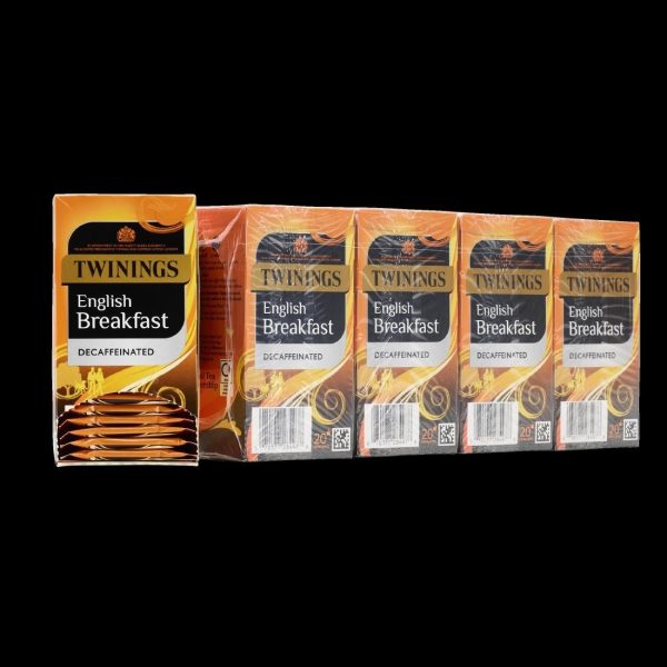 Twinings English Breakfast Decaffeinated Enveloped Tea Bags (Pack of 80)