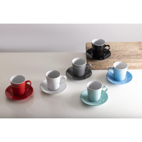 Olympia Cafe Flat White Cup Black – 170ml (Pack of 12)
