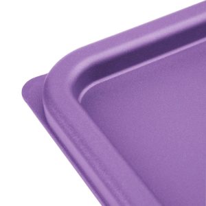 Hygiplas Square Food Storage Container Lid Purple Small