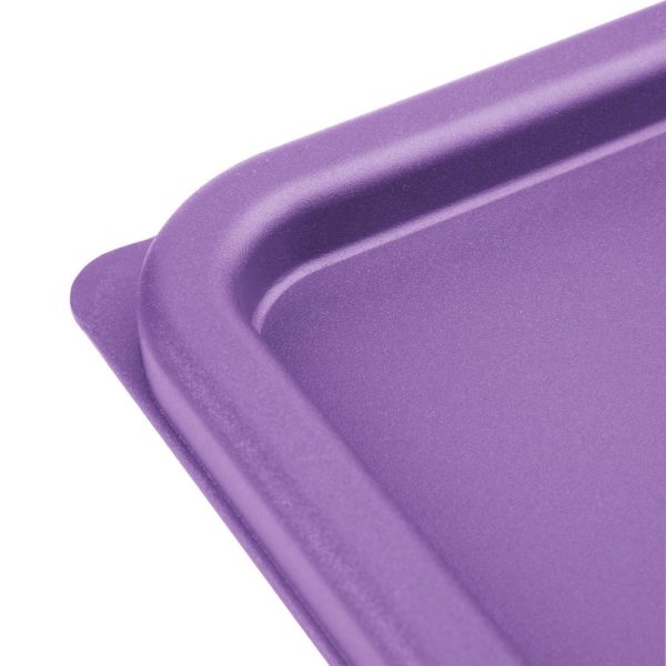 Hygiplas Square Food Storage Container Lid Purple Small