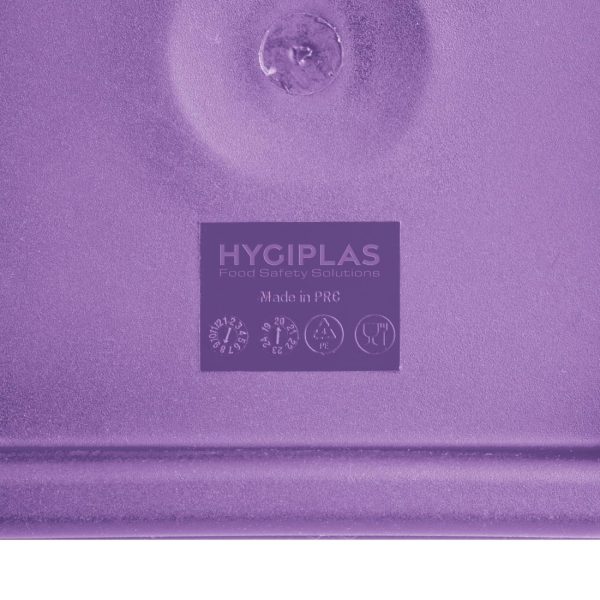 Hygiplas Square Food Storage Container Lid Purple Medium