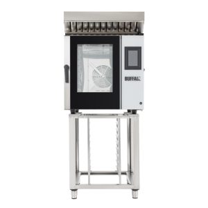 Buffalo Freestanding Smart Touchscreen Combi Oven 7 x GN 1/1 with Installation Kit and Extraction Hood