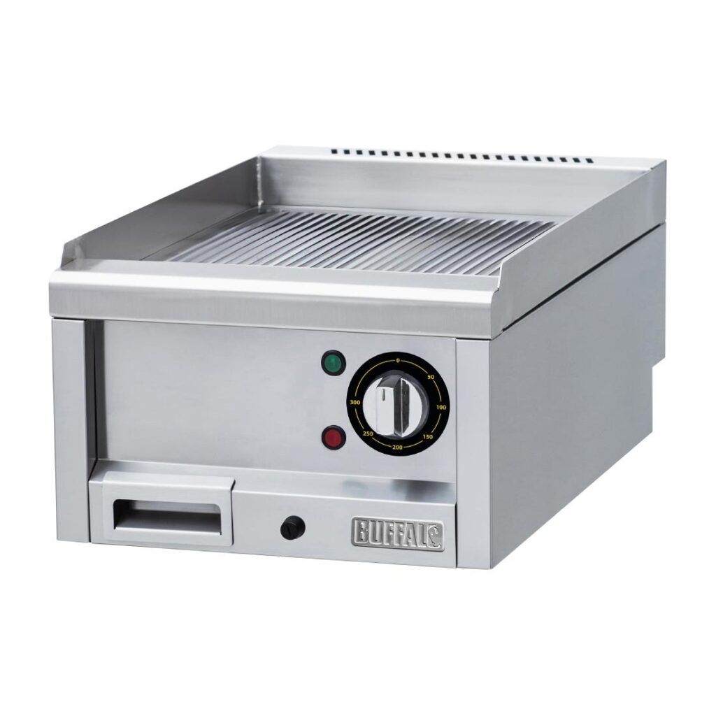 Buffalo 600 Series Ribbed Electric Griddle 400mm