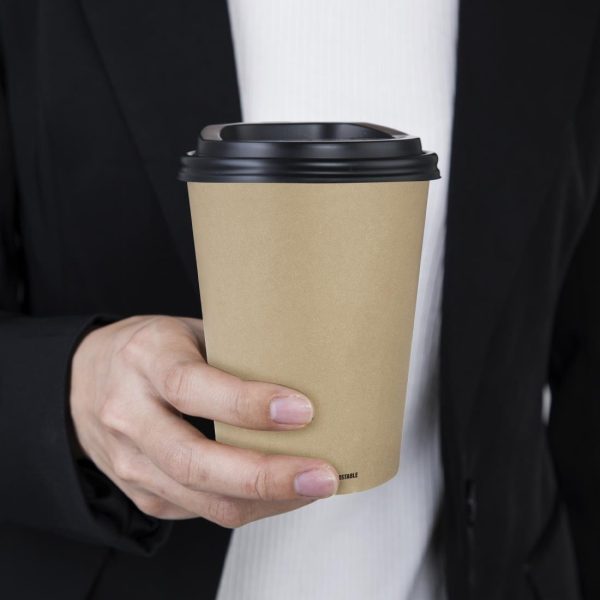 Fiesta Compostable Coffee Cups Single Wall 340ml / 12oz (Pack of 1000)