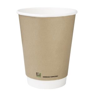 Fiesta Compostable Coffee Cups Double Wall 340ml (Pack of 25)