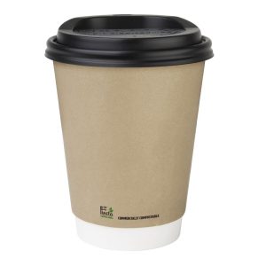 Fiesta Compostable Coffee Cups Double Wall 340ml (Pack of 25)