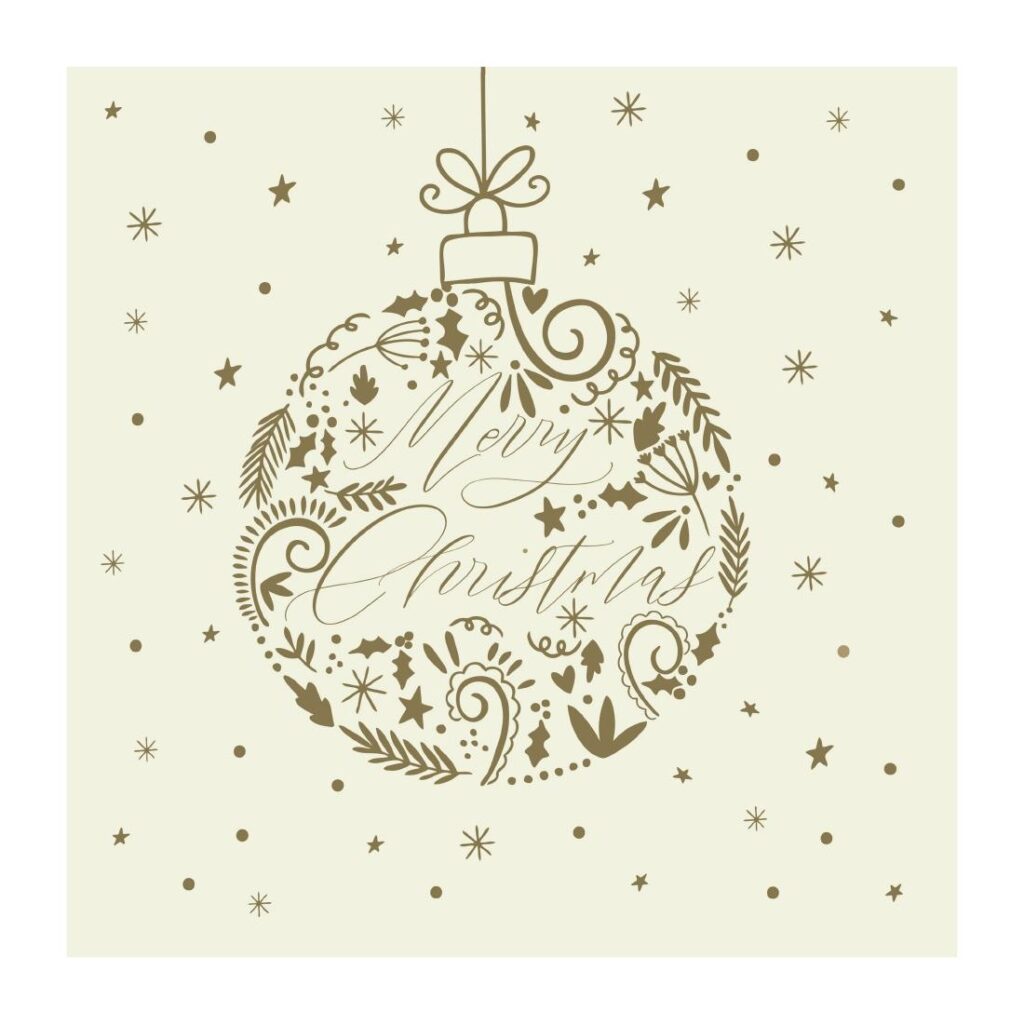 Swantex Tis The Season Dinner Napkin 3Ply 1/4Fold – 400x400mm (Pack 600)