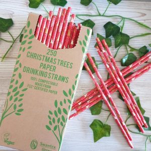 Swantex Christmas Tree Paper Straws 200x6mm (Pack 250)
