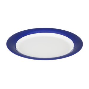 Olympia Kristallon Gala Melamine Plates Blue Rim 240mm (Pack of 6)