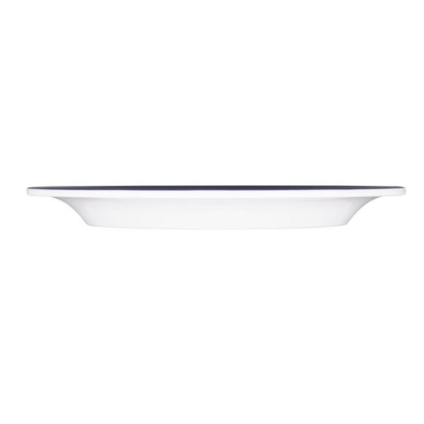 Olympia Kristallon Gala Melamine Plates Blue Rim 240mm (Pack of 6)