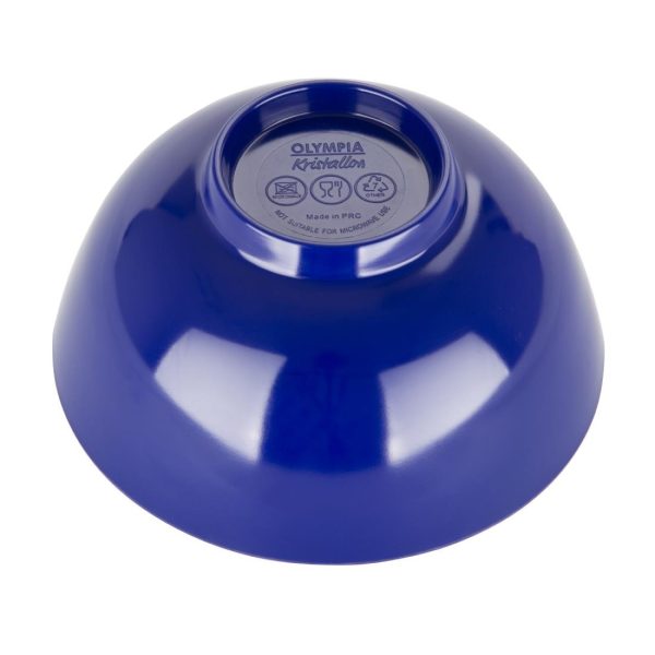 Olympia Kristallon Gala Melamine Bowls Blue 125mm (Pack of 6)