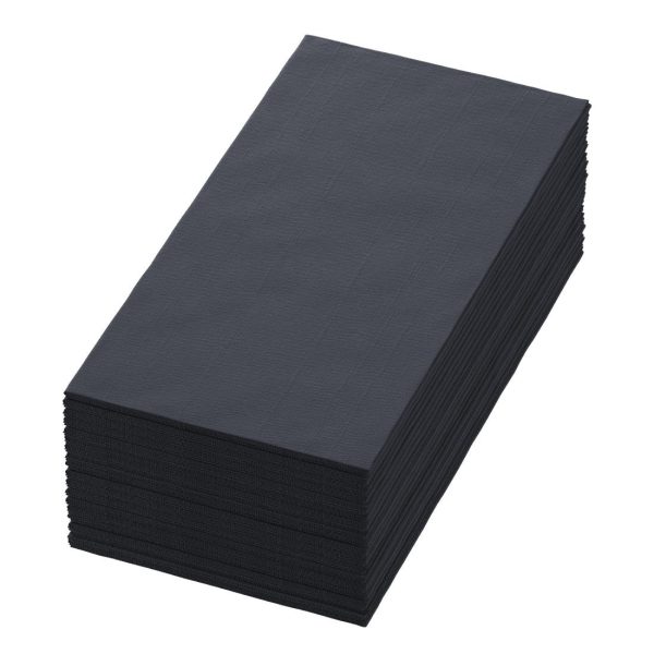 Duni Tissue Dinner Napkin Black 40x40cm (Pack of 1250)