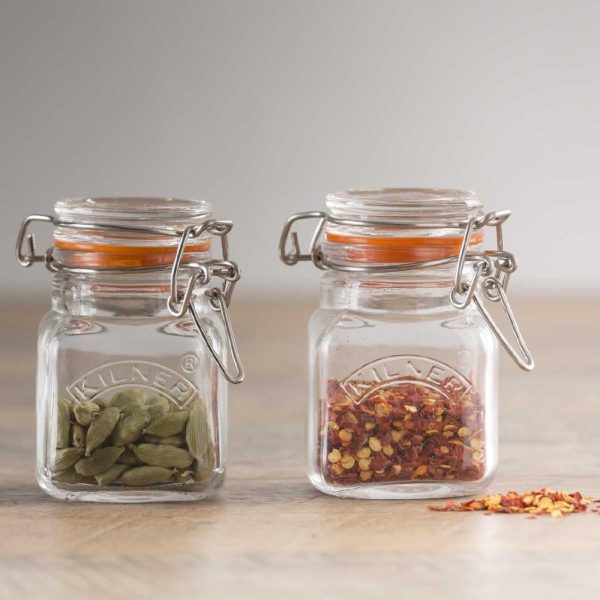 Kilner Glass Clip Top Spice Jar Set 70ml (Pack of 6)