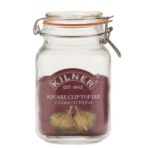 Kilner Square Clip Top Jar 1.5Ltr (Pack 4)         