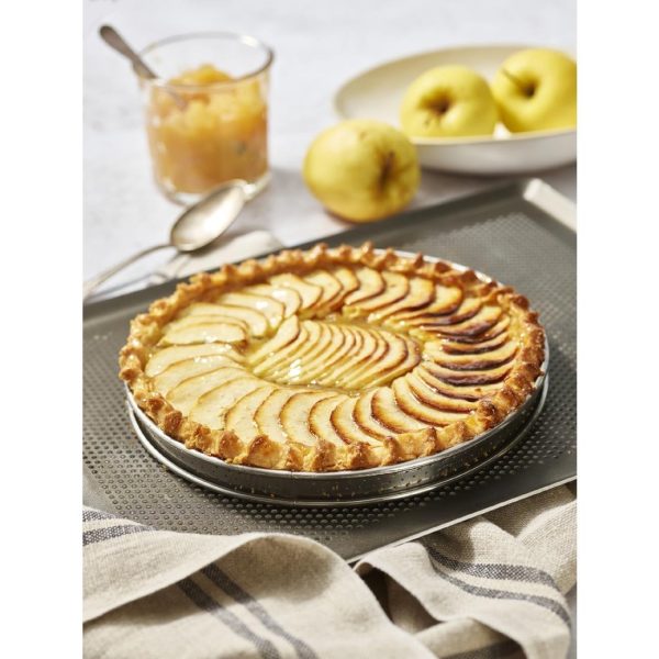 De Buyer Perforated Tart Ring Rolled Edge 280mm