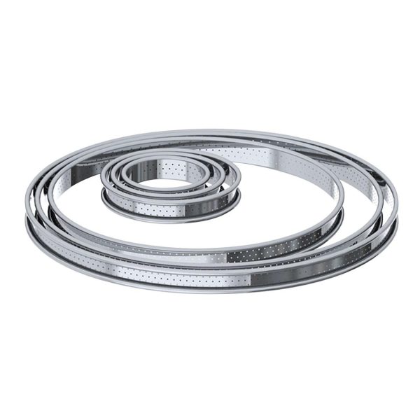 De Buyer Perforated Tart Ring Rolled Edge 280mm