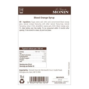 Monin Premium Blood Orange Syrup 700ml