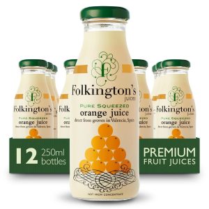 Folkington’s Juices Orange Glass Bottle 250ml (Pack of 12)