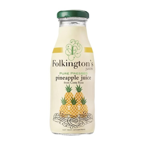 Folkington’s Juices Pineapple Glass Bottle 250ml (Pack of 12)