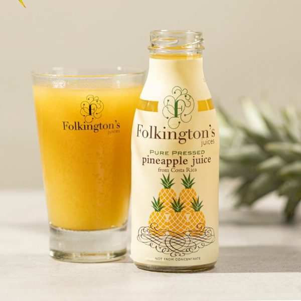 Folkington’s Juices Pineapple Glass Bottle 250ml (Pack of 12)