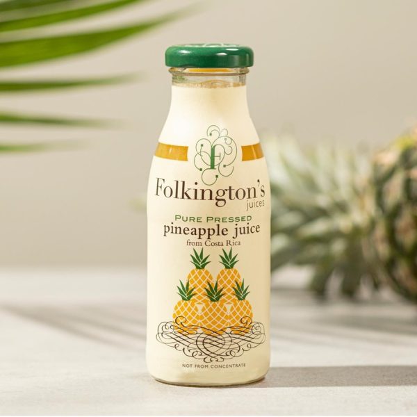 Folkington’s Juices Pineapple Glass Bottle 250ml (Pack of 12)