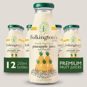 Folkington’s Juices Pineapple Glass Bottle 250ml (Pack of 12)