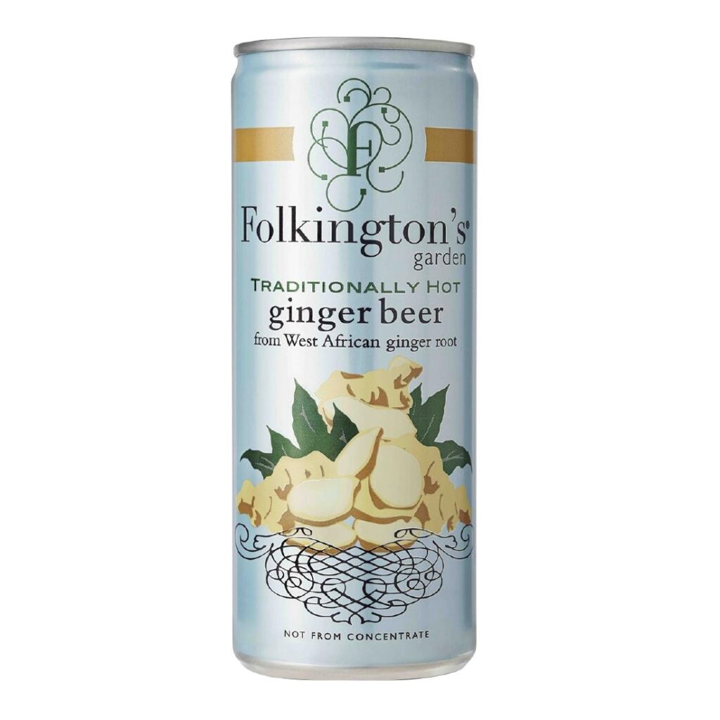 Folkington’s Sparkling Drinks Ginger Beer Can 250ml (Pack of 12)