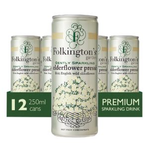 Folkington’s Sparkling Drinks Elderflower Can 250ml (Pack of 12)