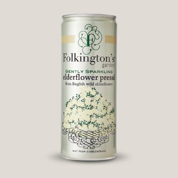 Folkington’s Sparkling Drinks Elderflower Can 250ml (Pack of 12)