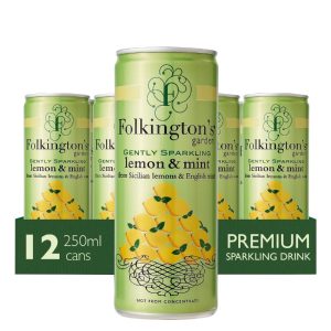 Folkington’s Sparkling Drinks Lemon & Mint Can 250ml (Pack of 12)