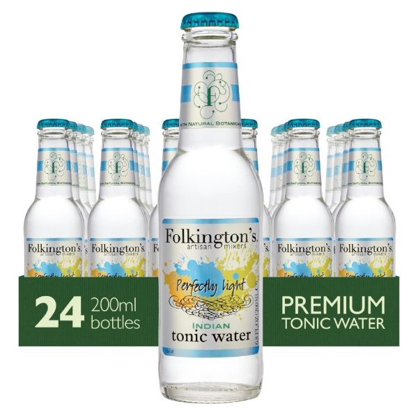 Folkington’s Indian Light Tonic Water Glass Bottle 200ml (Pack of 24)