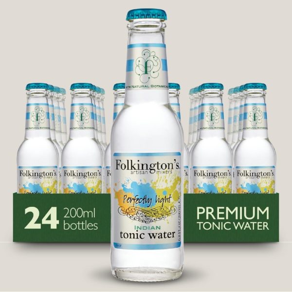 Folkington’s Indian Light Tonic Water Glass Bottle 200ml (Pack of 24)