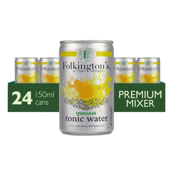 Folkington’s Indian Tonic Water Can 150ml (Pack of 24)